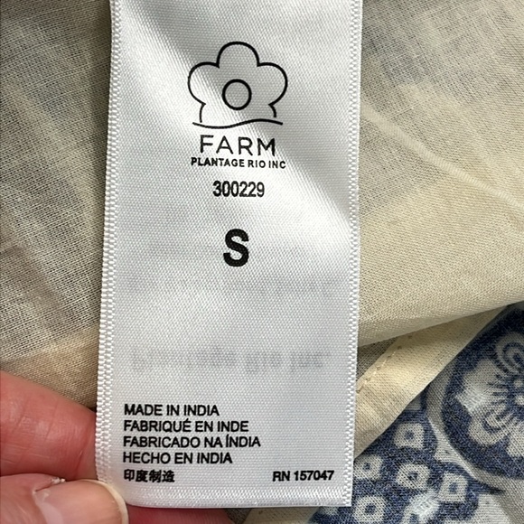 Farm Rio Blue Pineapple Garden Patterned Midi dress - Picture 8 of 16